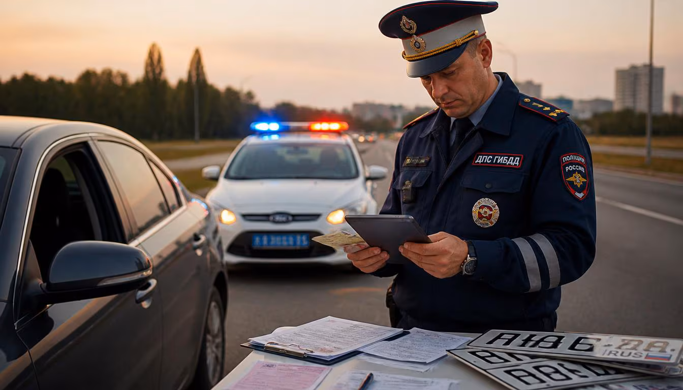 Задержание транспортного средства инспектором ГИБДД  в Сургуте ХМАО-Югра