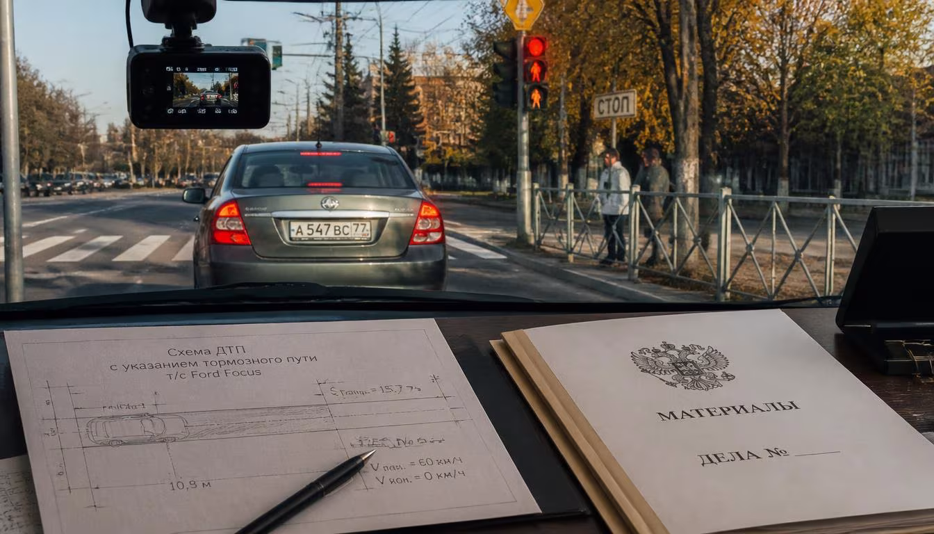Сбил пешехода на красный свет — автоюрист изучает схему ДТП и записи видеорегистратора в Сургуте, ХМАО-Югра