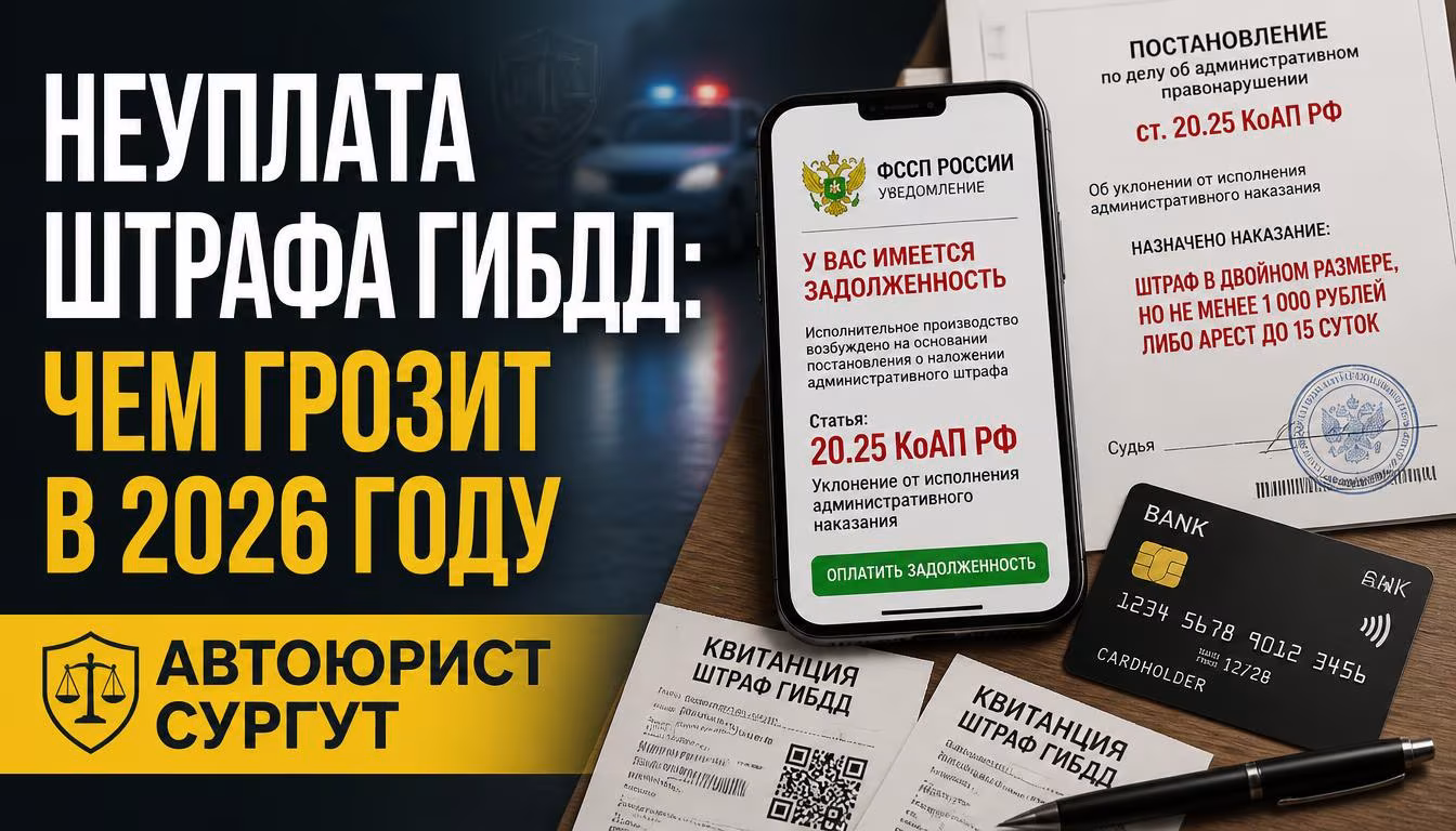 Неуплата штрафа ГИБДД: чем грозит в 2026 году