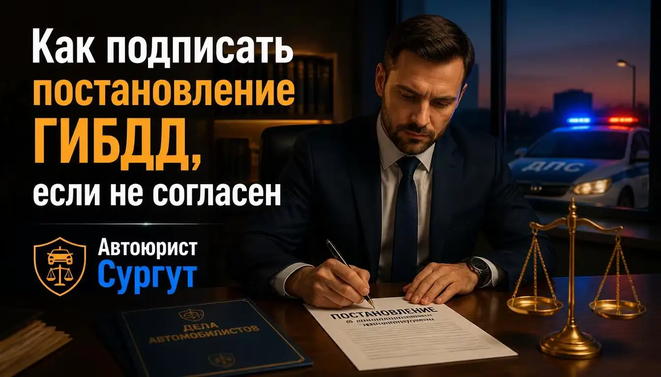 Как подписать постановление ГИБДД, если не согласен