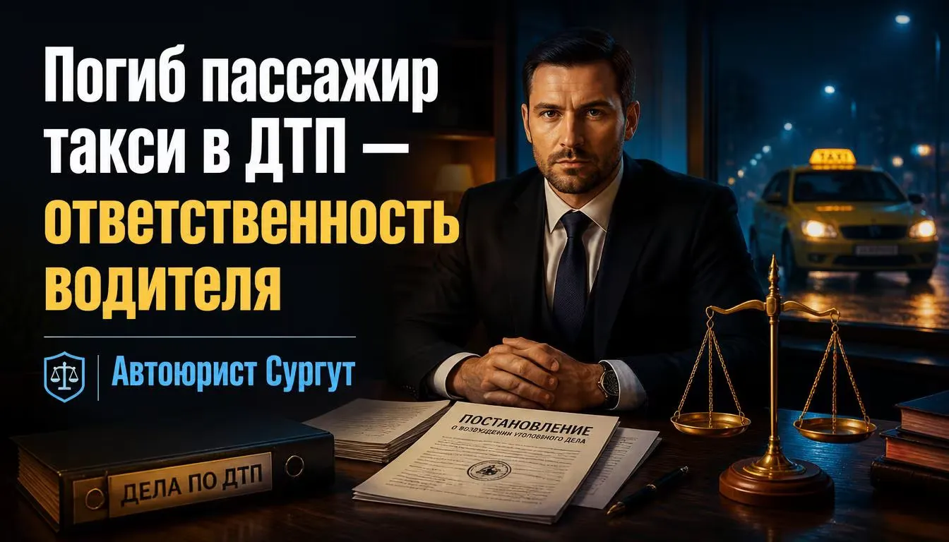 Погиб пассажир такси в ДТП: ответственность водителя в 2026
