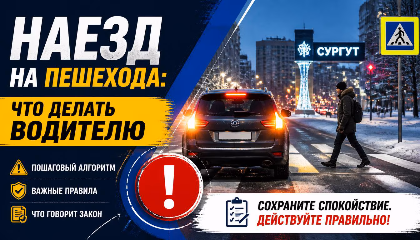 Наезд на пешехода: что делать водителю