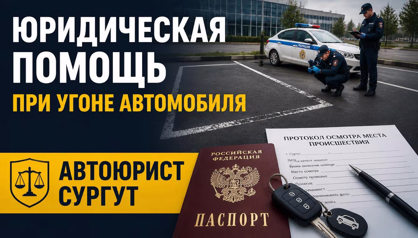 Юридическая помощь при угоне автомобиля в 2026 году
