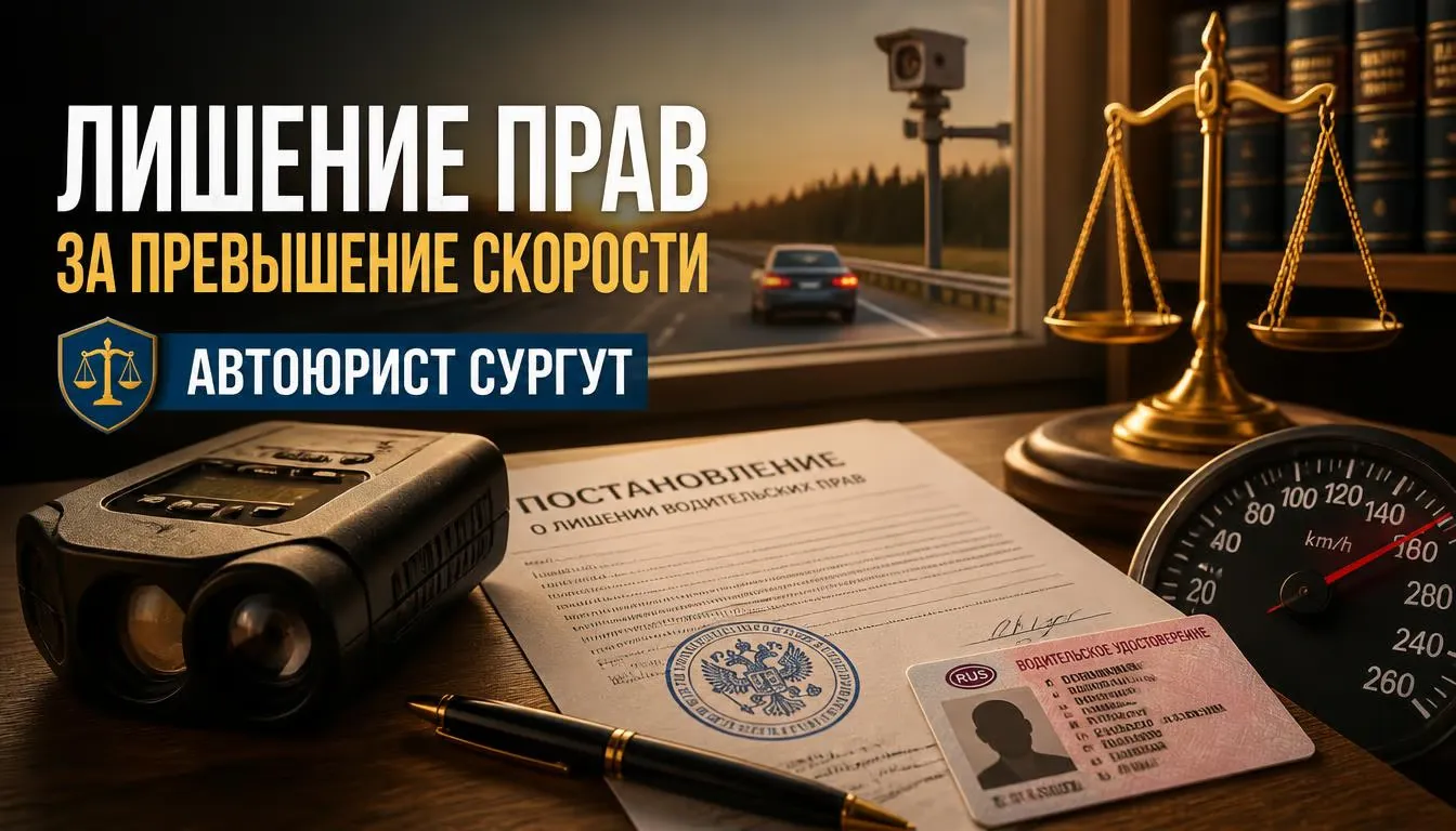 Лишение прав за превышение скорости в 2026 году