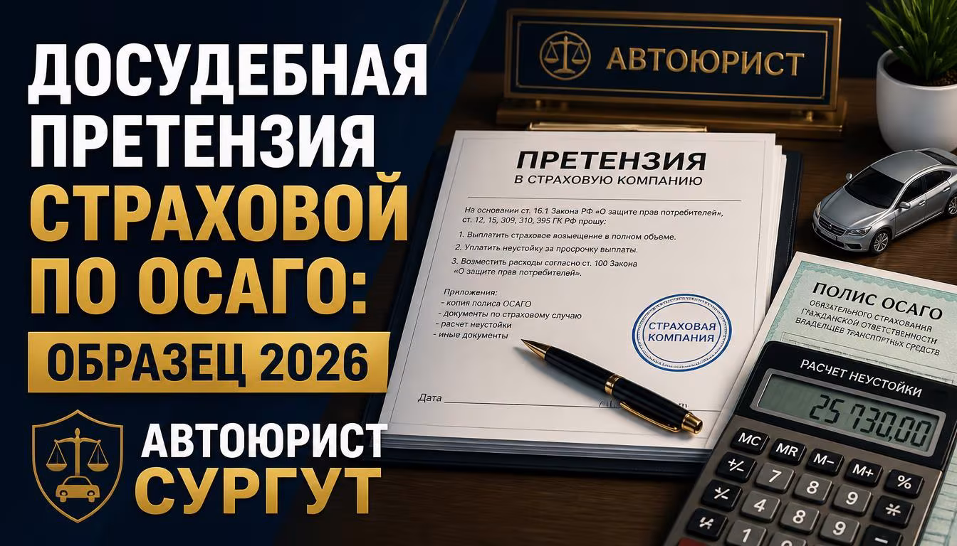 Досудебная претензия страховой по ОСАГО: образец 2026