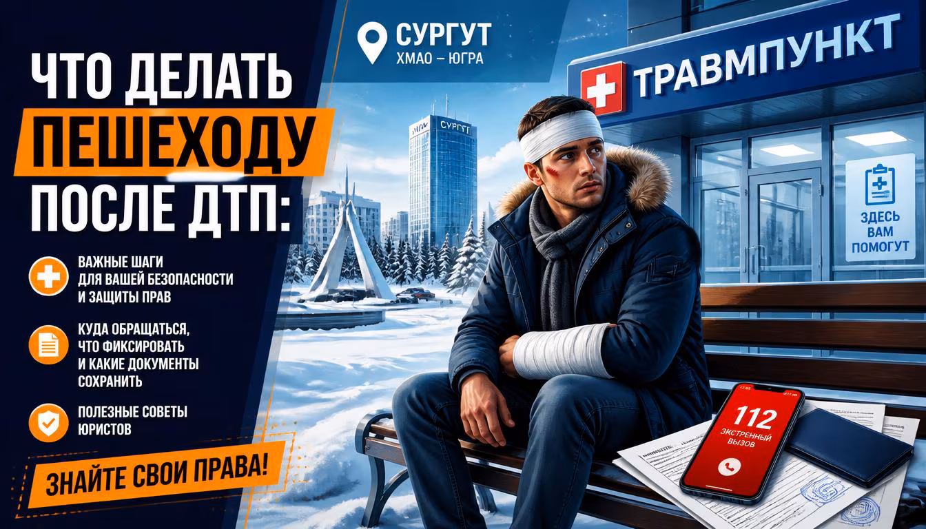 Что делать пешеходу после ДТП в Сургуте